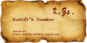 Kudlák Zsombor névjegykártya