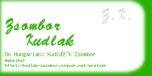 zsombor kudlak business card